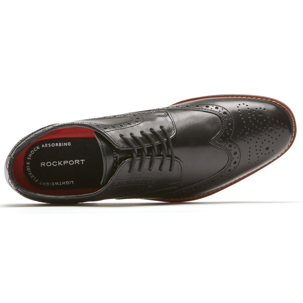 Rockport Mens Style Purpose Wingtip - Lace Up Black - FOQ620985